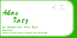 akos kotz business card